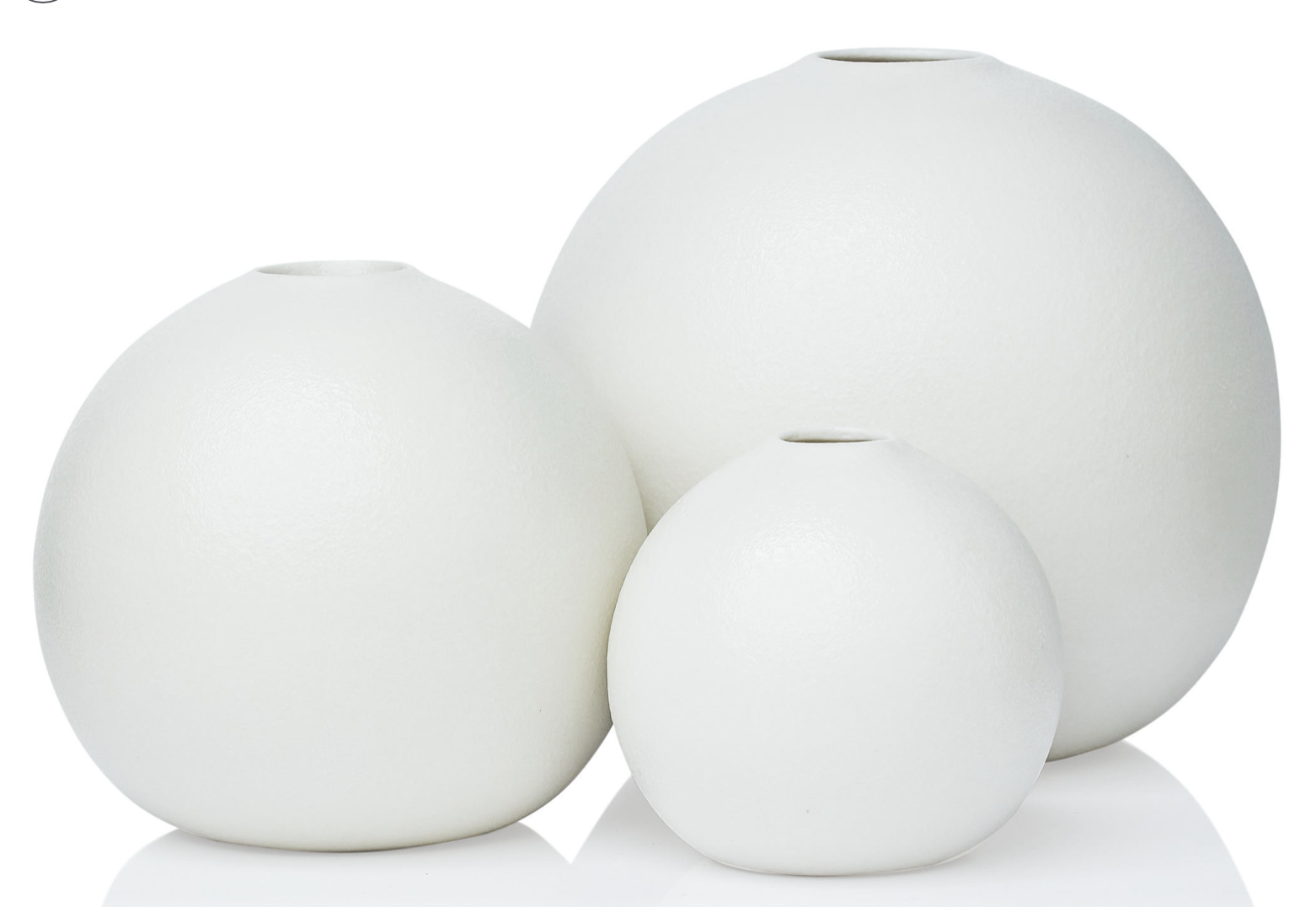 Ваза "Рондо" белая большая