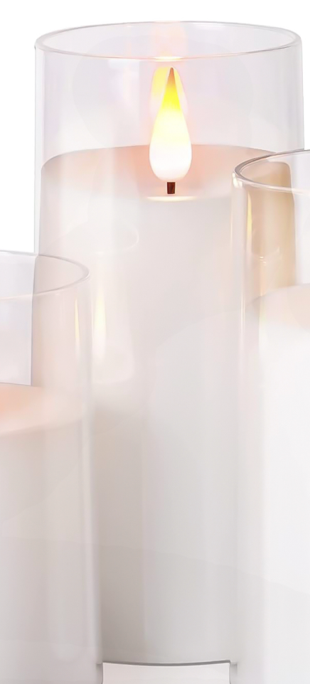 Led свеча из набора белого цвета 15 см