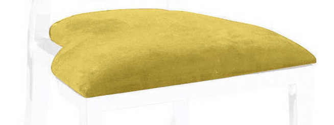 Бархатный чехол на Вашингтон горчичный сидушка