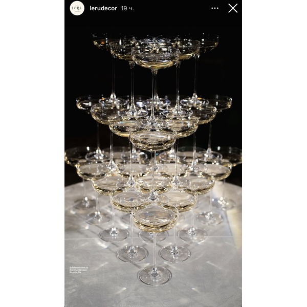 Бокал-блюдце «Люксор» прозрачный - Фото 4