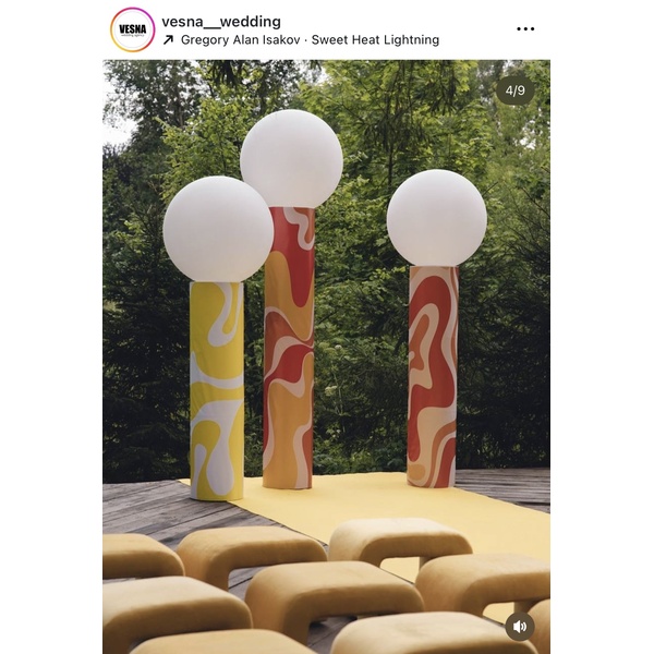 Пуф «П» желтый бархат - Фото 2