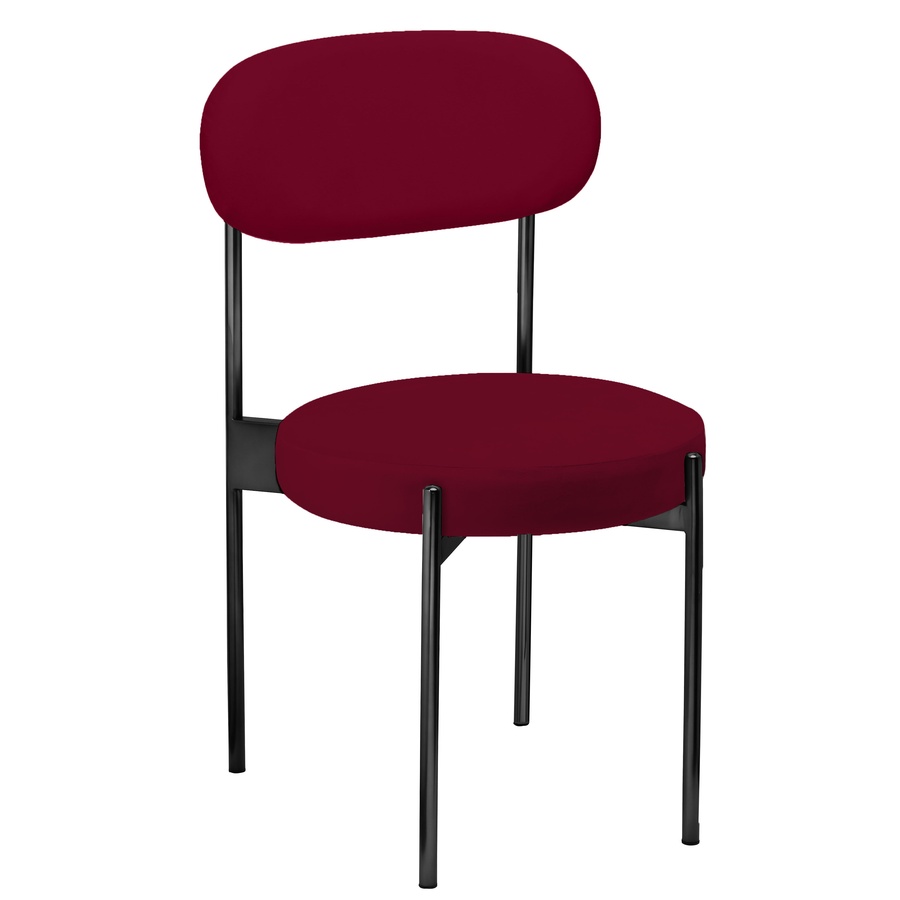 Стул «Тотем» черный, бордовый бархат - Фото миниатюра 1