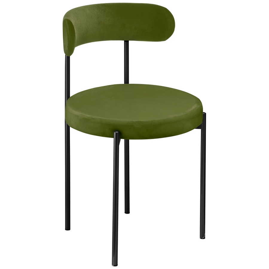 Стул «Лира» черный, мшистый бархат - Фото миниатюра 1