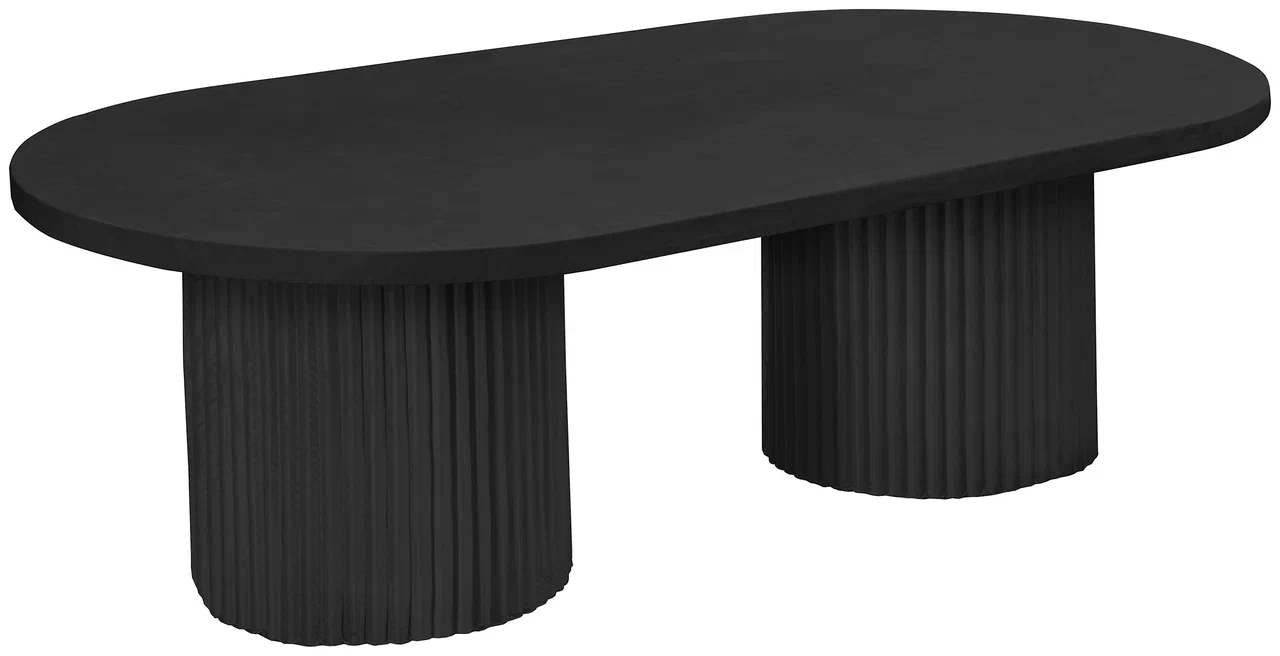 Стол «Арис» овальный, бархат черный