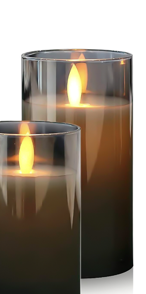 Led свеча из набора дымчатого цвета 12,5 см