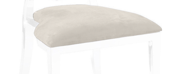 Бархатный чехол на Вашингтон кремового цвета сидушка