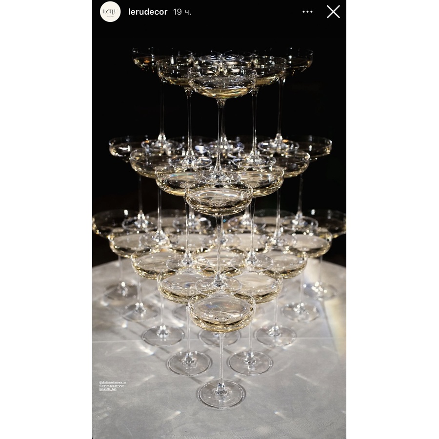 Бокал-блюдце «Люксор» прозрачный - Фото миниатюра 3