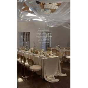 Скатерть прямая широкая бархатная молочная - Фото 4