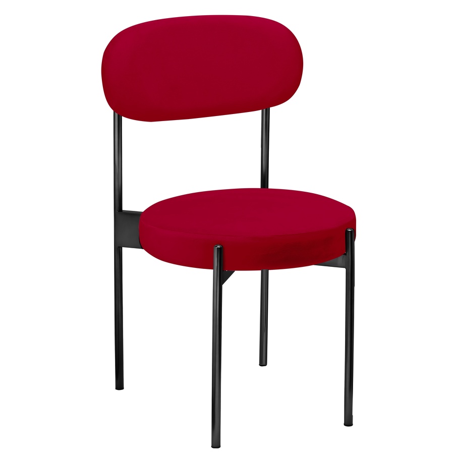 Стул «Тотем» черный, красная малина бархат - Фото основное 1