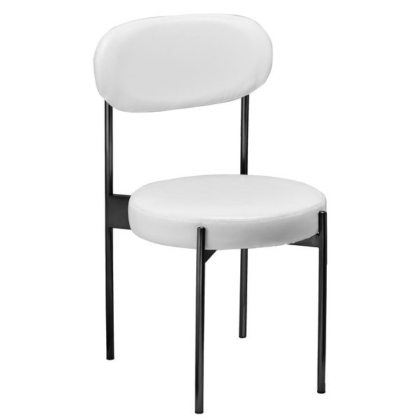 Стул «Тотем» черный с кожаной спинкой - Фото 1