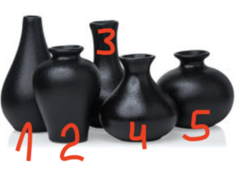 Ваза "Хомфарита" черная - 1