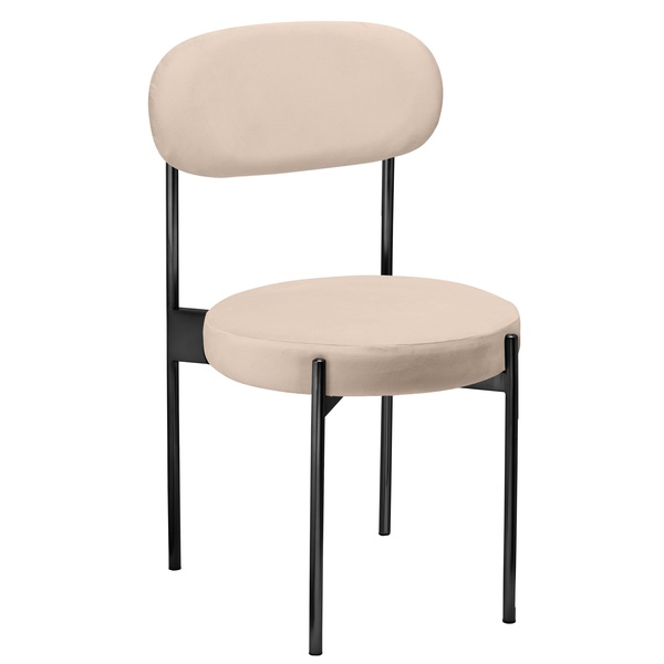 Стул «Тотем» черный, кремовый бархат