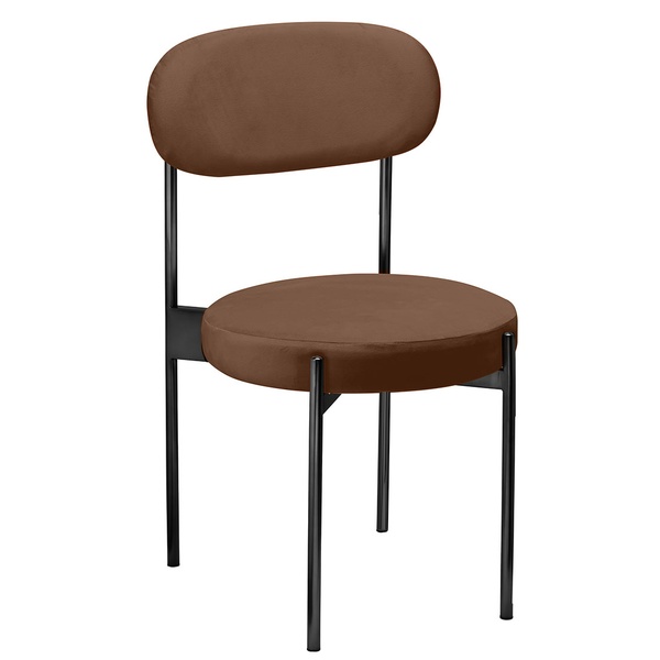 Стул «Тотем» черный, горький шоколад бархат 