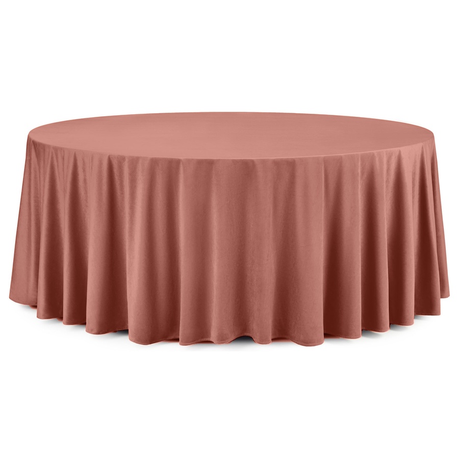 Скатерть круглая бархатная марсала - Фото основное 1
