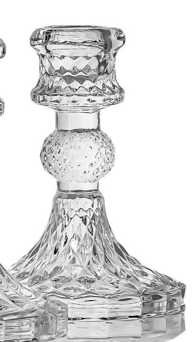 Подсвечник "Фортуна" прозрачный средний ромб