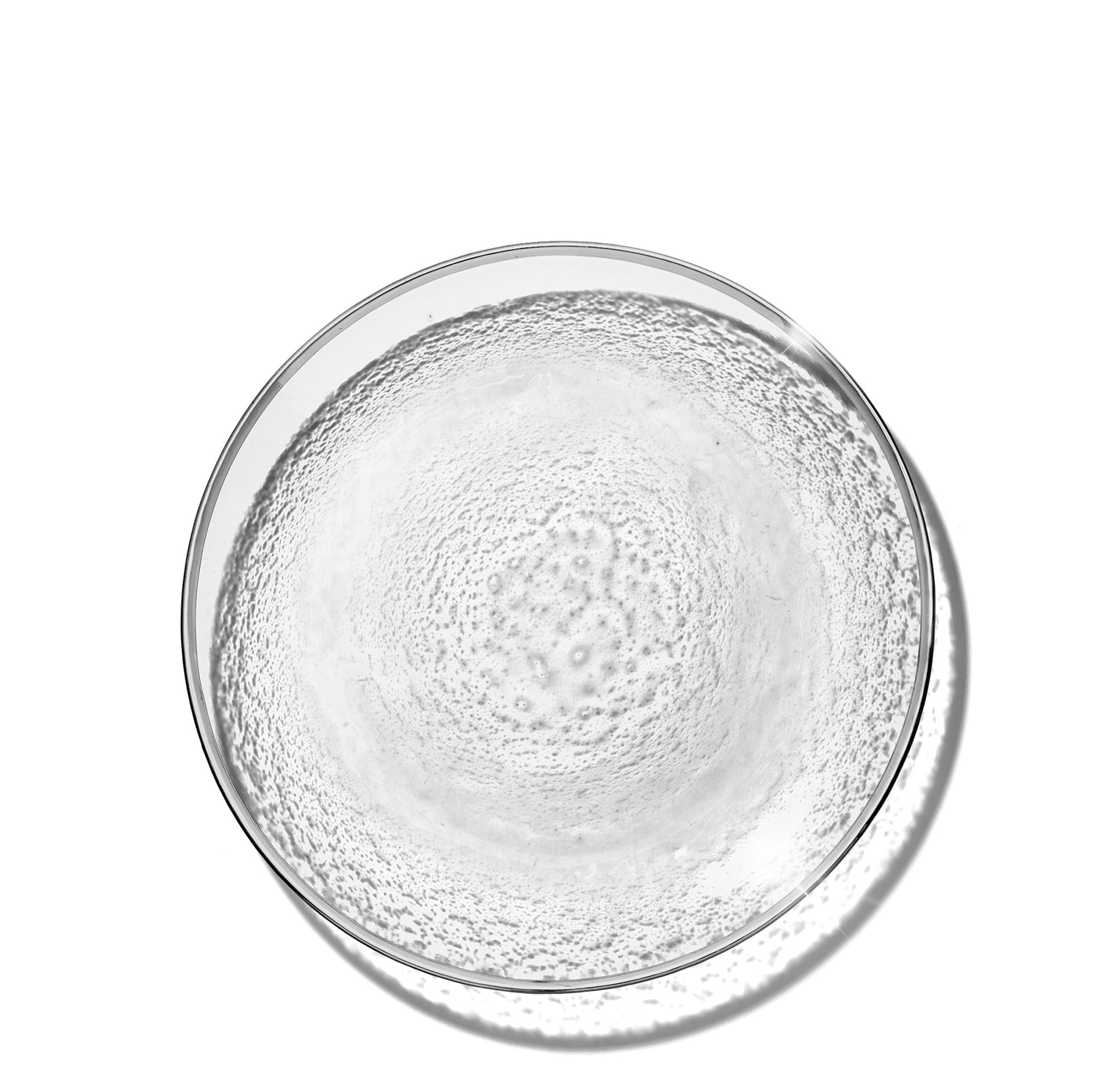 Закусочная тарелка «Анитра» прозрачная с серебряной каймой - Фото миниатюра 1