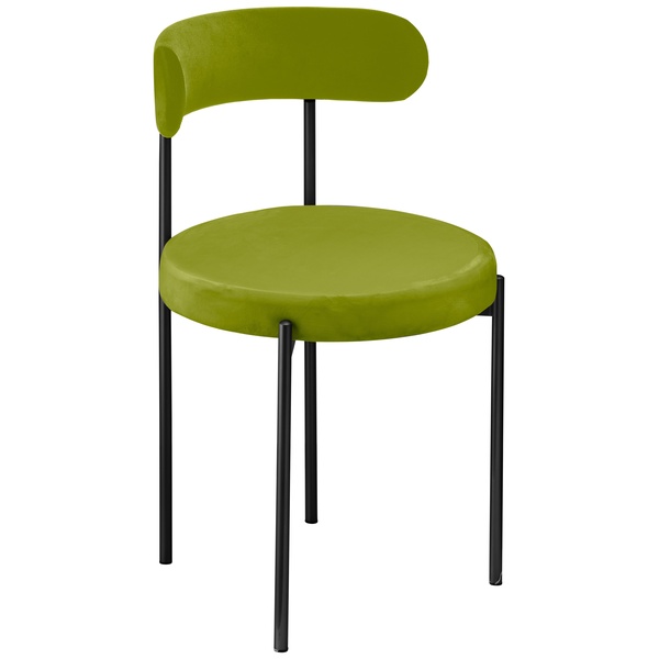 Стул «Лира» черный, фисташковый бархат