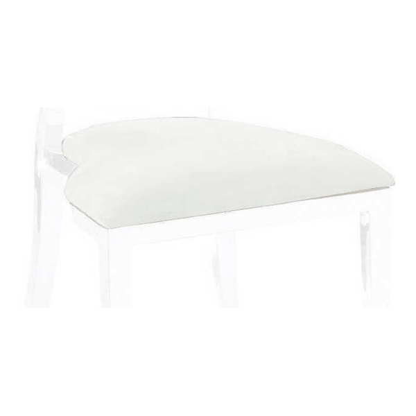 Бархатный чехол на Вашингтон белый сидушка