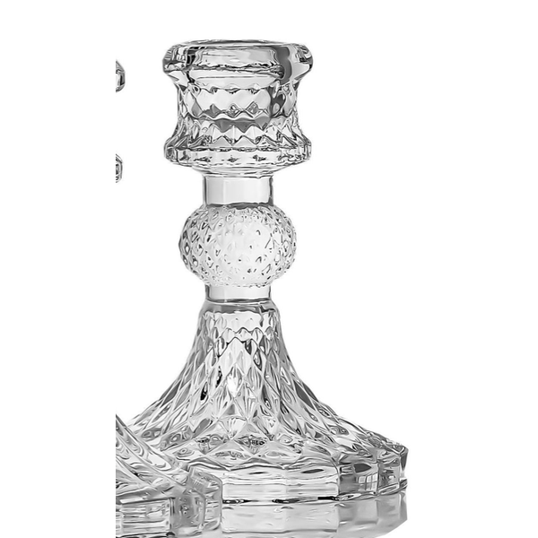 Подсвечник "Фортуна" прозрачный средний ромб