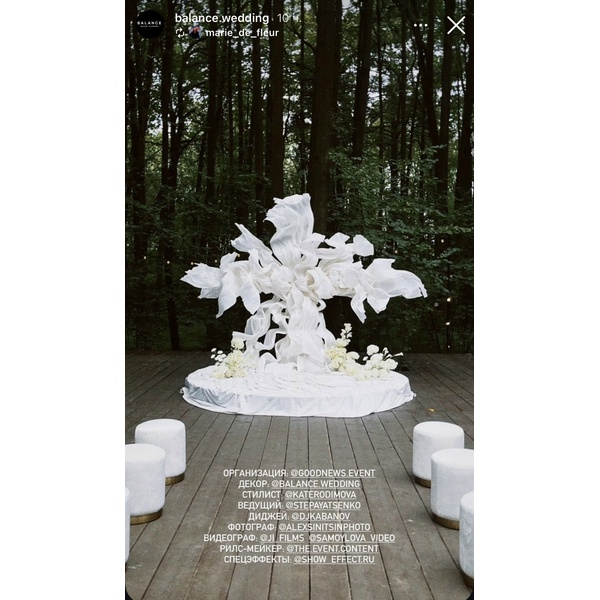 Пуф «Круг» золотой, белый бархат - Фото 3