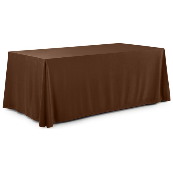 Скатерть прямая широкая бархатная горький шоколад - Фото 1