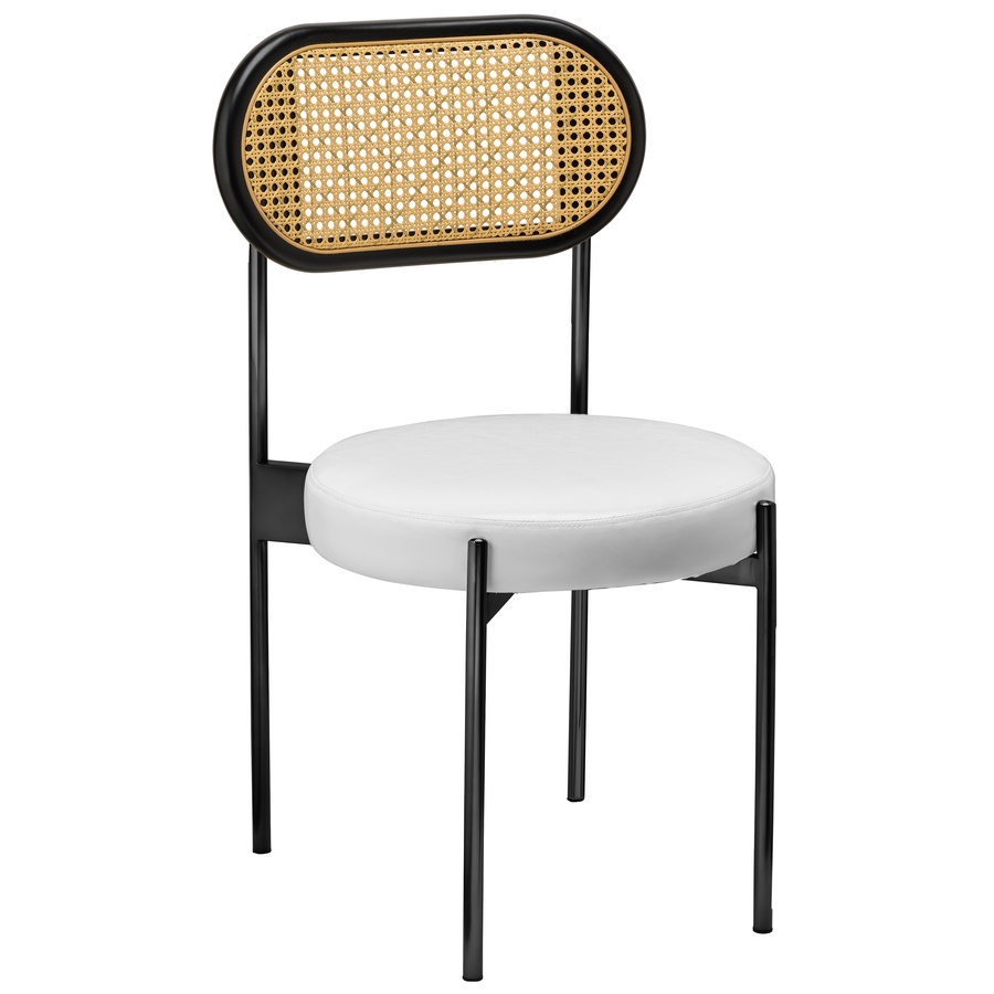 Стул «Тотем» черный с ротанговый спинкой черной - Фото основное 1