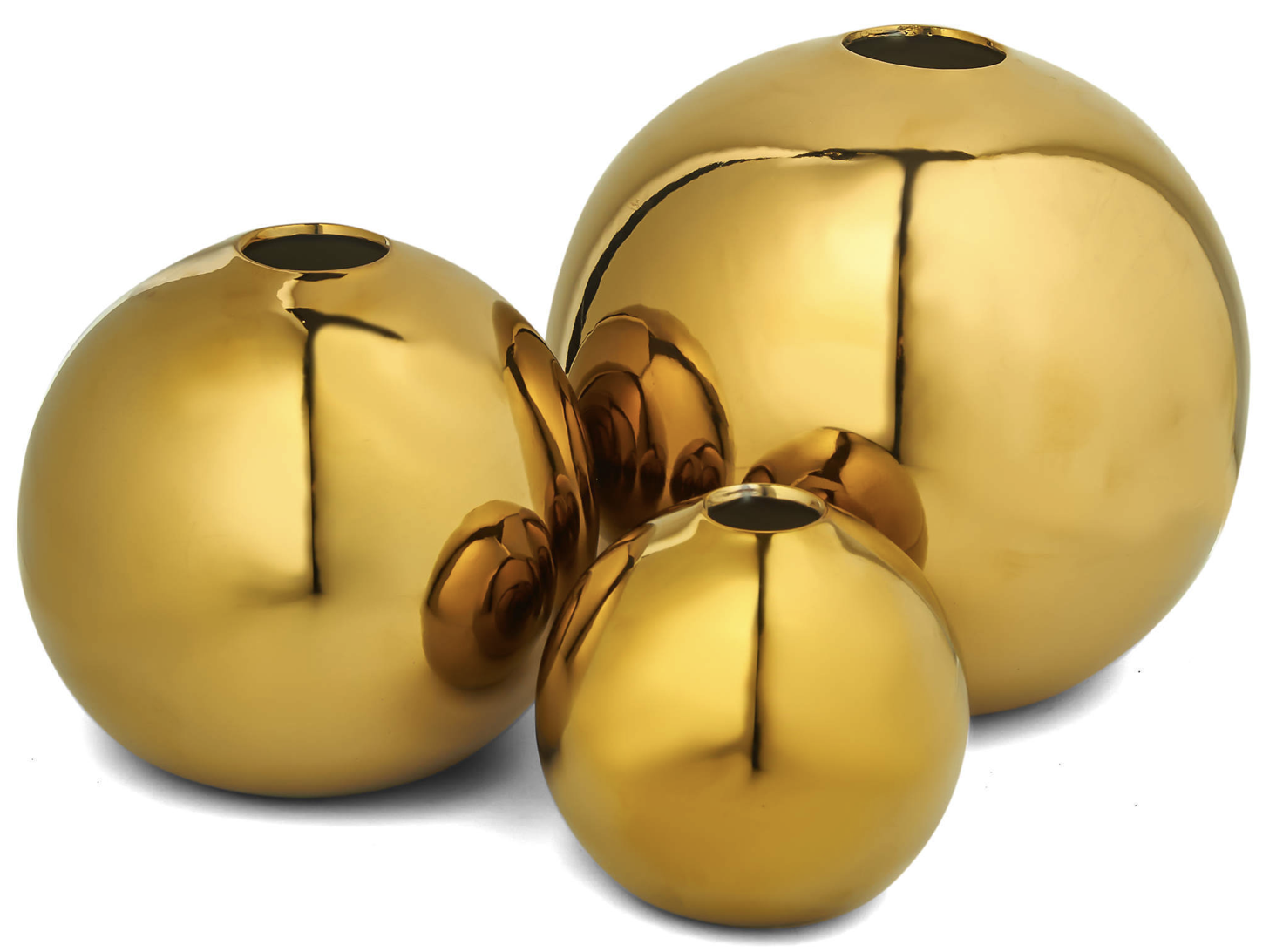 Ваза "Рондо" золотая малая