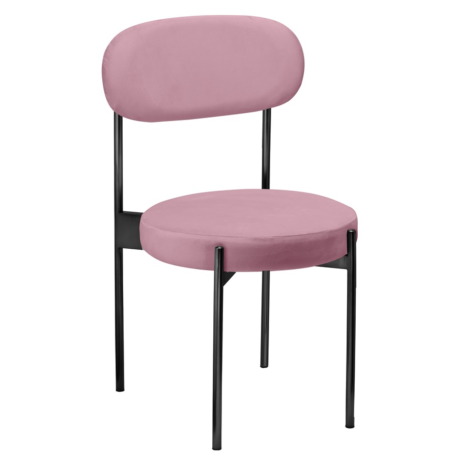 Стул «Тотем» черный, розовый бархат - Фото основное 1