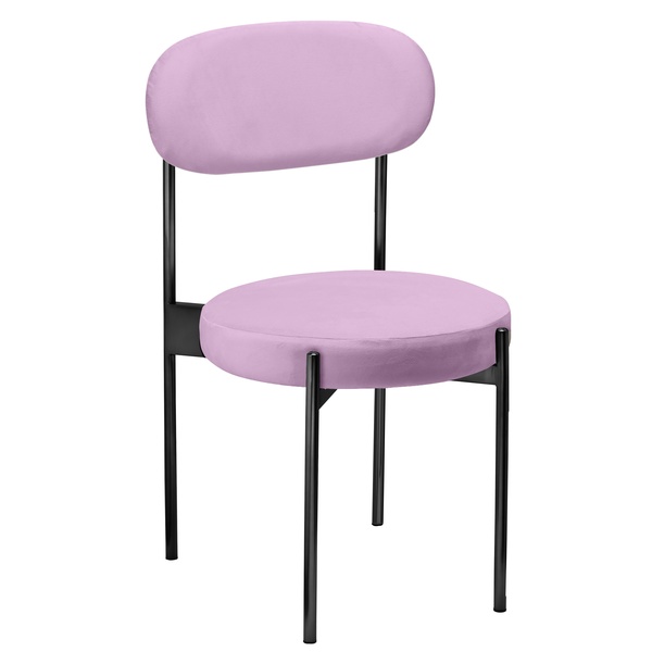 Стул «Тотем» черный, пыльно-лавандовый бархат