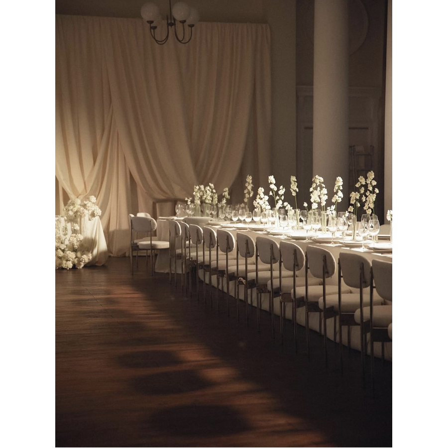 Стул «Тотем» серебряный, белый теплый бархат - Фото миниатюра 5