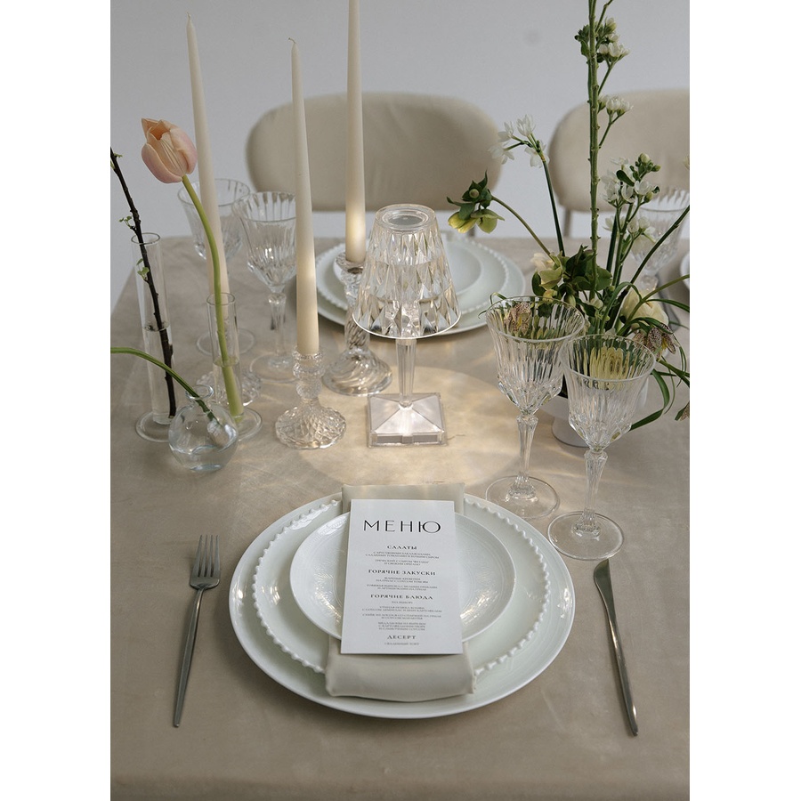 Набор подсвечников «Фортуна» прозрачные - Фото миниатюра 3