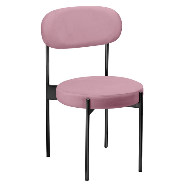 Стул «Тотем» черный, розовый бархат