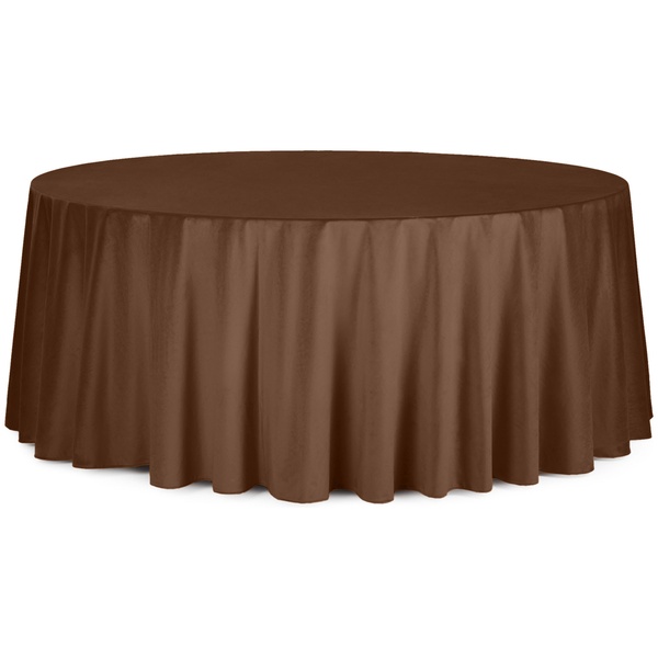 Скатерть круглая бархатная горький шоколад