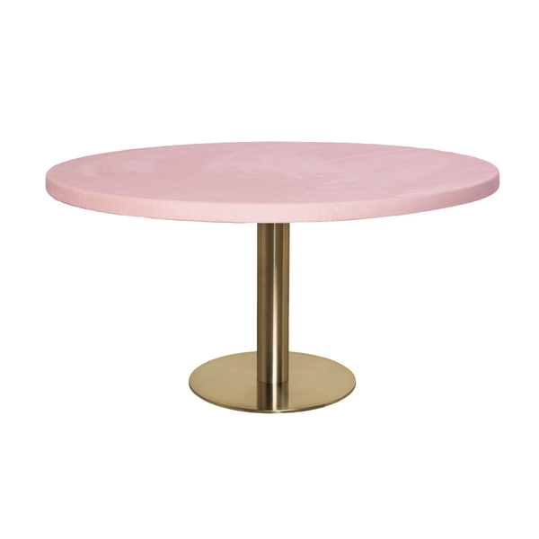 Стол Твист Круглый 43см, Золото + столешница, 90 см Куколка