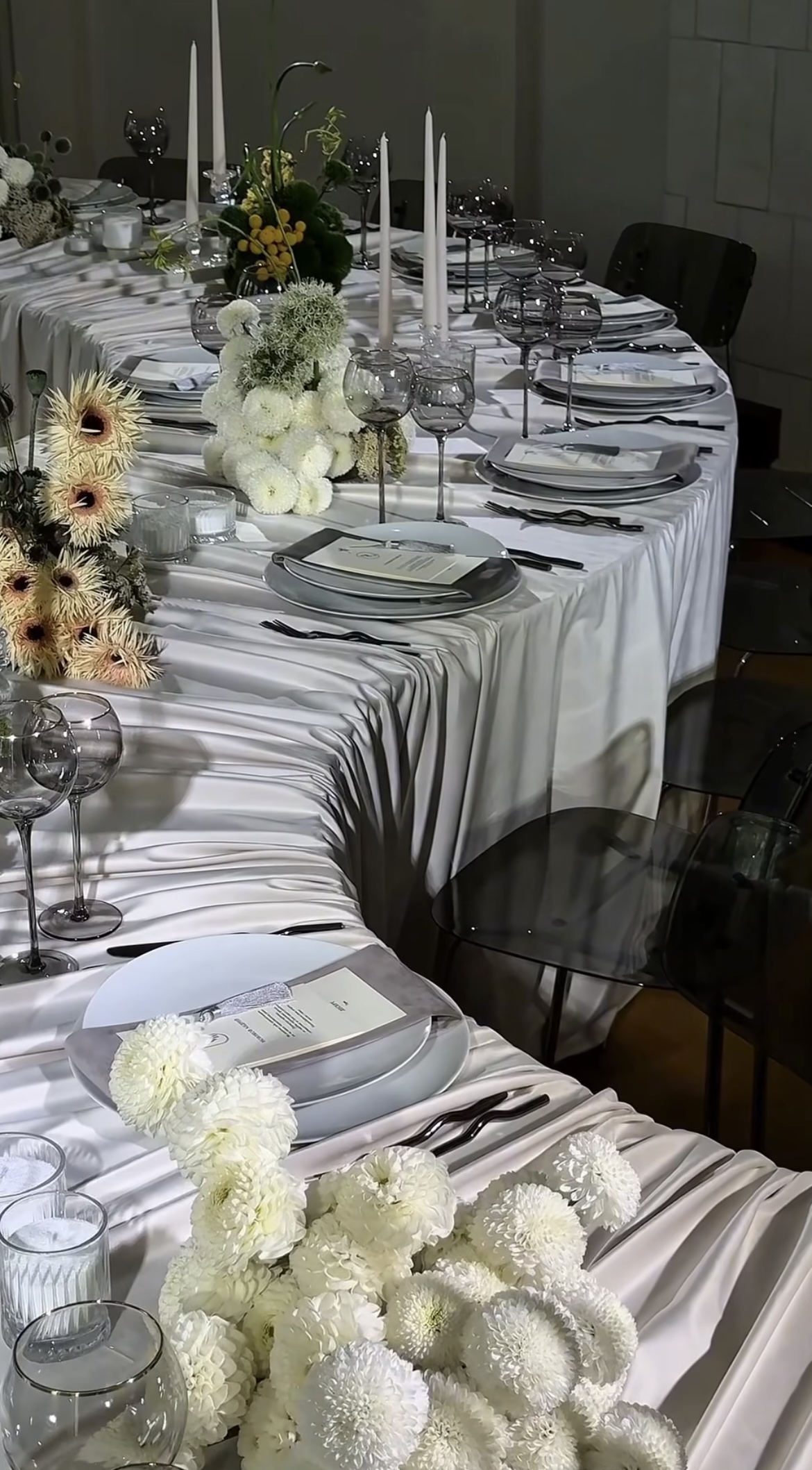 Сет бокалов Сирен дымчатых с золотой каймой