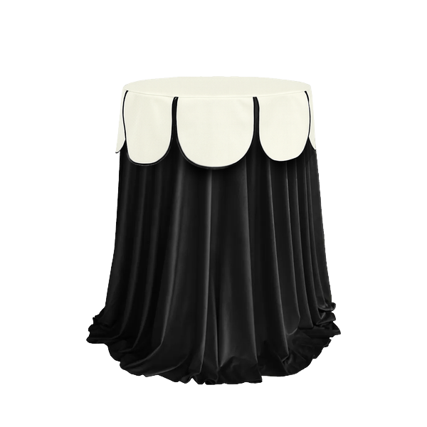 Стол "Yes, caap!" Tavola, milky way + скатерть велюр черная 