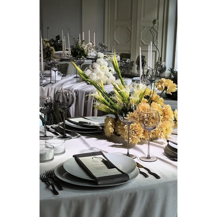 Сет бокалов Siren дымчатых с золотой каймой - Фото миниатюра 5