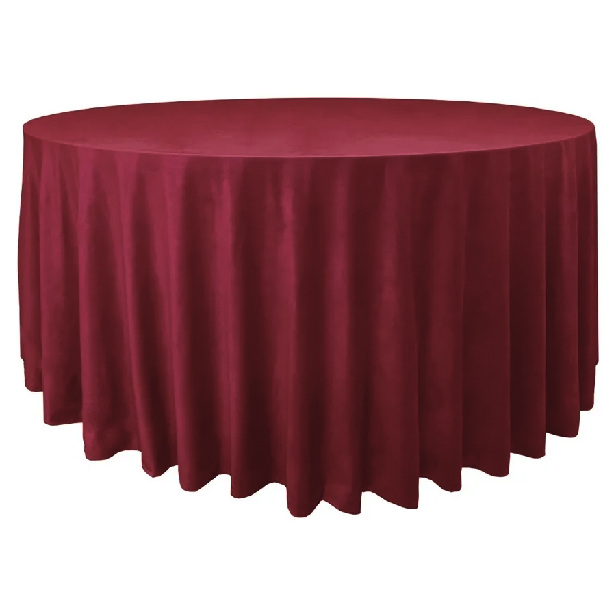 Скатерть велюр, круглая, пьяная вишня - Фото миниатюра 1