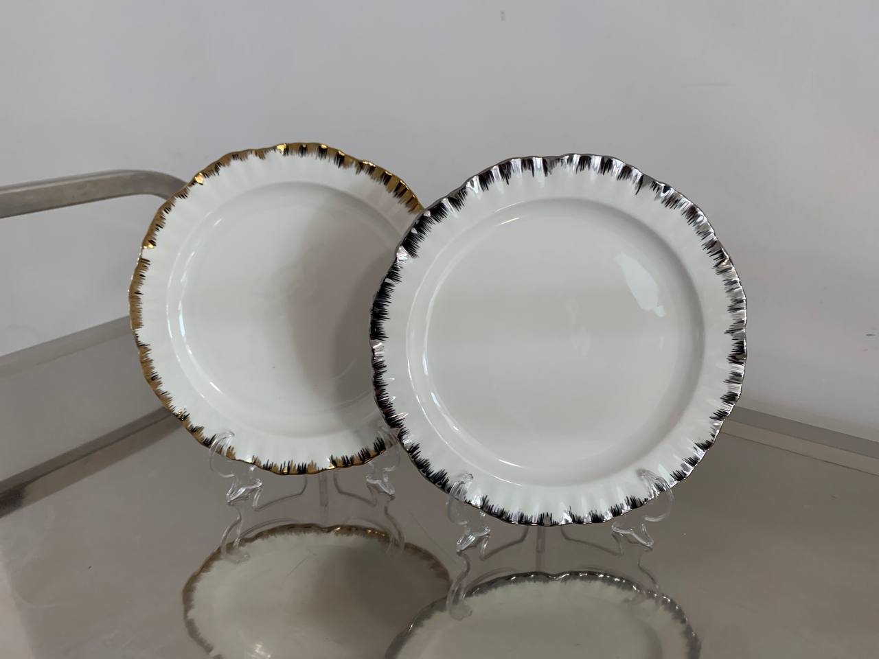 Порционная тарелка Подсолнух Серебро С