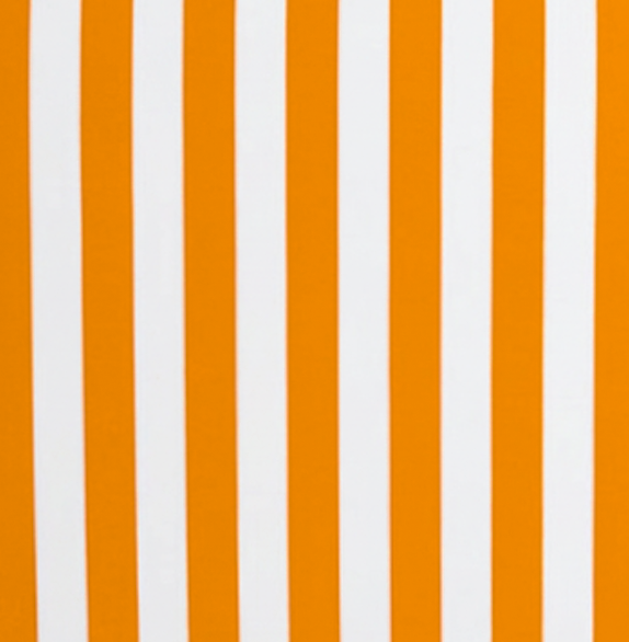 Чехол на Пуф квадратный Точка, оранжево-белая полоска 