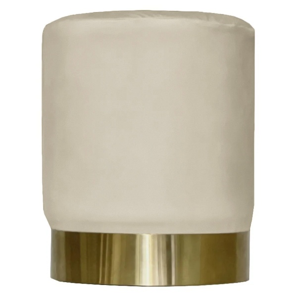 Пуф Gold, песочный велюр. - Фото 1