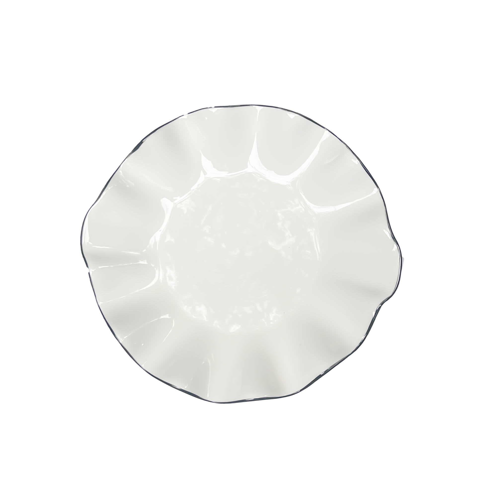 Порционная тарелка Lotus black rim S - Фото миниатюра 1