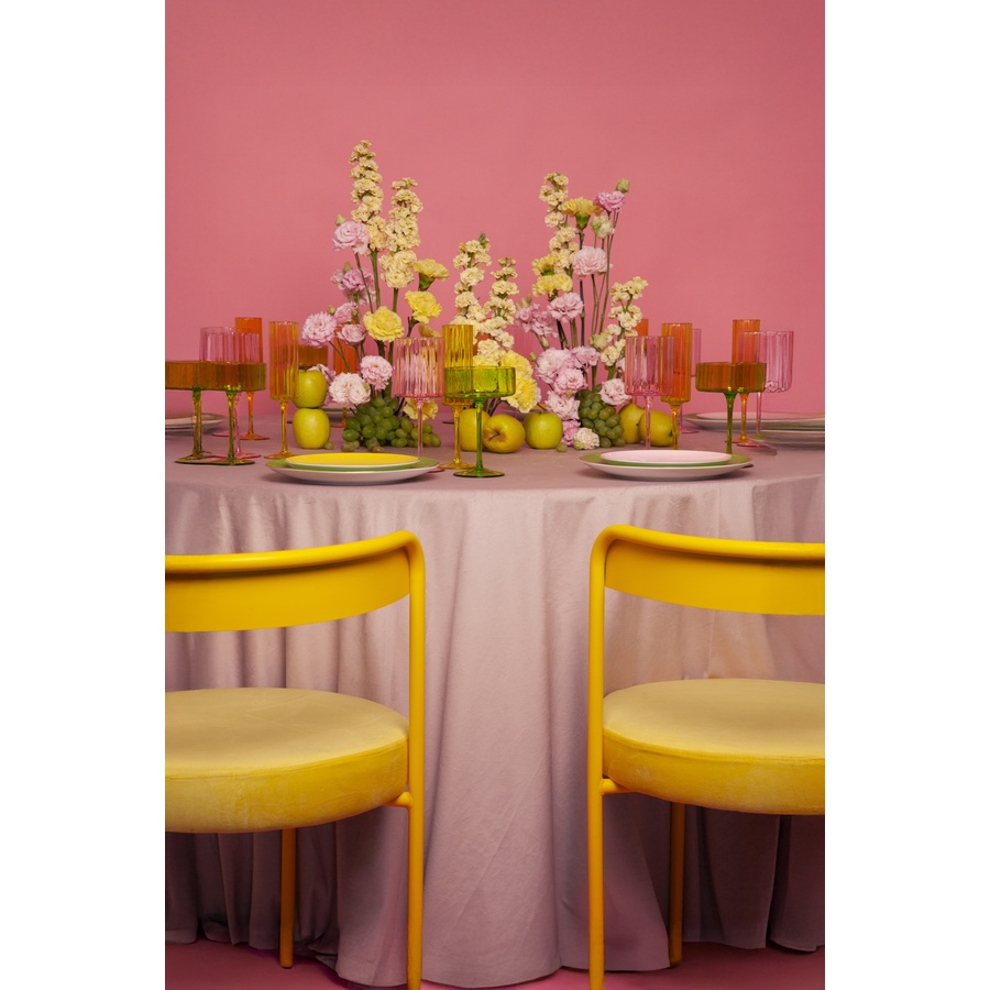 Скатерть велюр, круглая, светло-розовая - Фото миниатюра 5