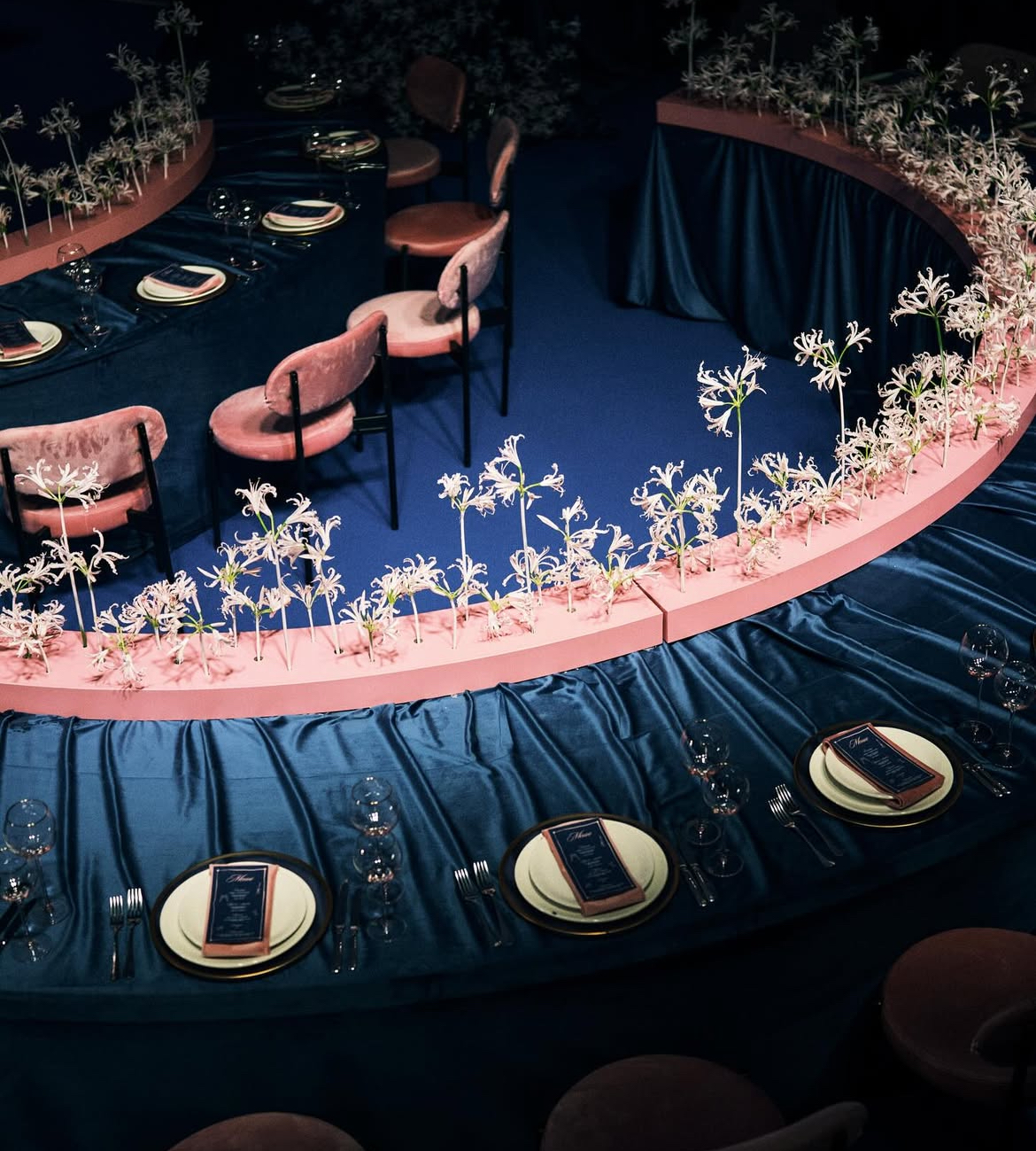 Скатерть велюр, прямоугольная, сапфировая ХЛ