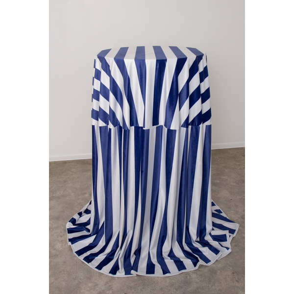 Скатерть для коктейльного столика, сине-белая полоска 