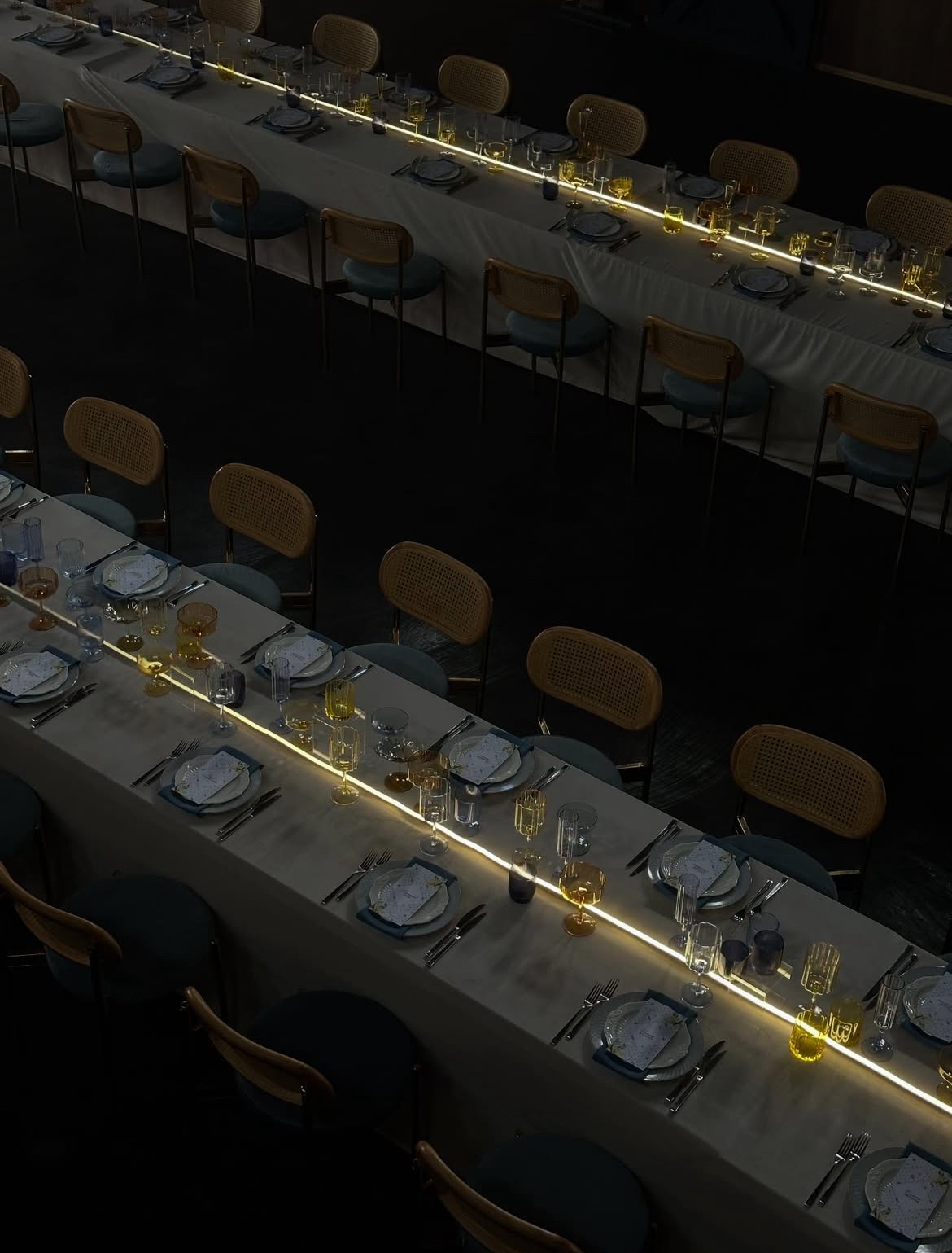 Стул Модерн Золото, Натуральный ротанг + Немного голубого