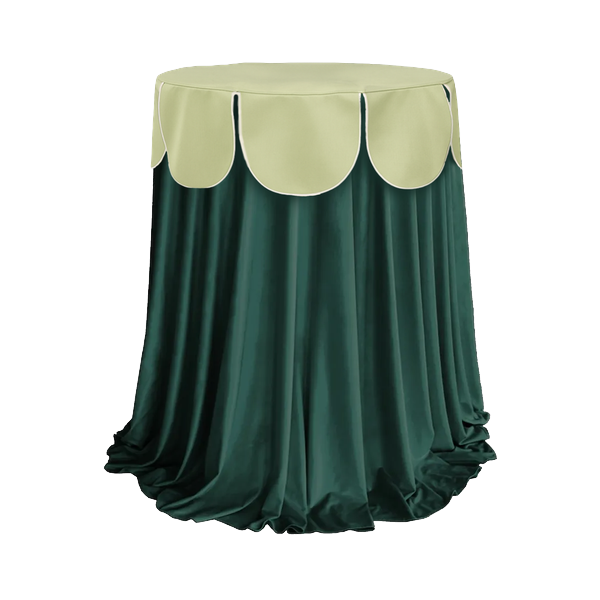 Стол "Yes, caap!' Tavola, лесная поляна + изумрудная скатерть, велюр