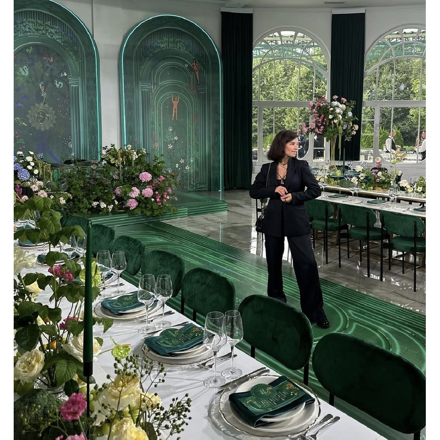 Стул Modern Black, Natural Rotango + Emerald - Фото миниатюра 3