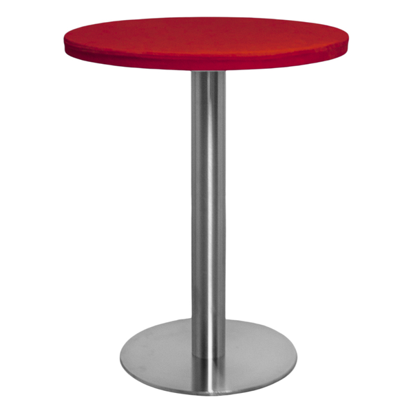 Стол Твист Круглый 67см, Серебро + Малиново-красный
