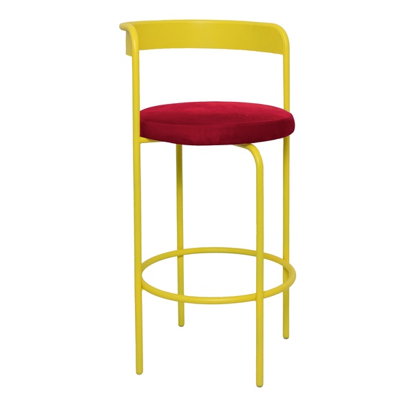 Стул барный Колори, Лимонный капкейк + Малиново-красный